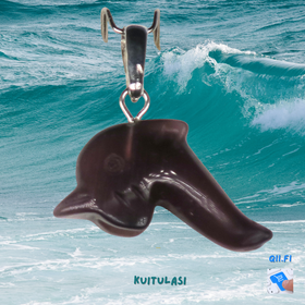 Riipus delfiini, tumma violetti kissansilmä kuitulasi