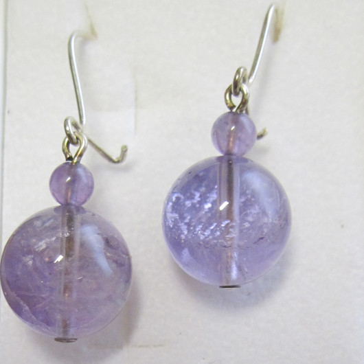 Korvakorut ametisti kirkas 12mm VIOLA12