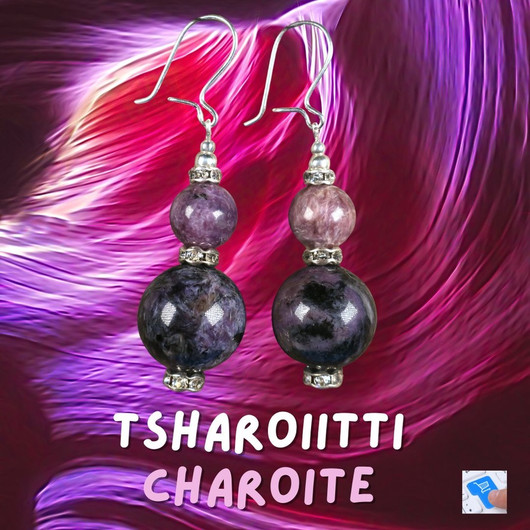 Korvakorut tsharoiitti zirkonikoristein 64ko24