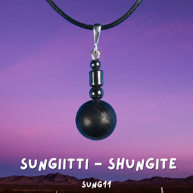 Sungiitti ja hematiitti riipus SUNG11