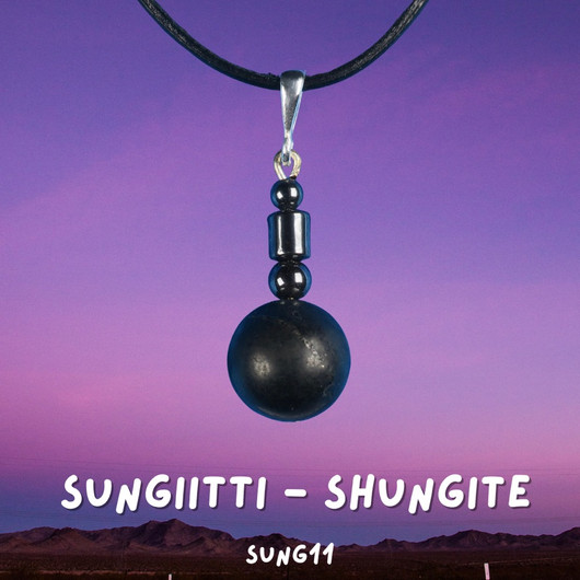 Sungiitti ja hematiitti riipus SUNG11