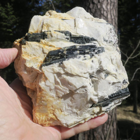 Pegmatiitti musta turmaliini, topaasi ym 2127g Suomi Hi136U