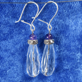 Korvakorut vuorikidepisara ja ametisti. QUEEN14