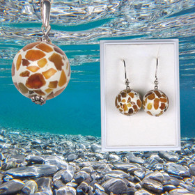 Korvakorut meripihka breksia 16mm