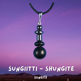 Sungiitti ja hematiitti riipus SUNG13