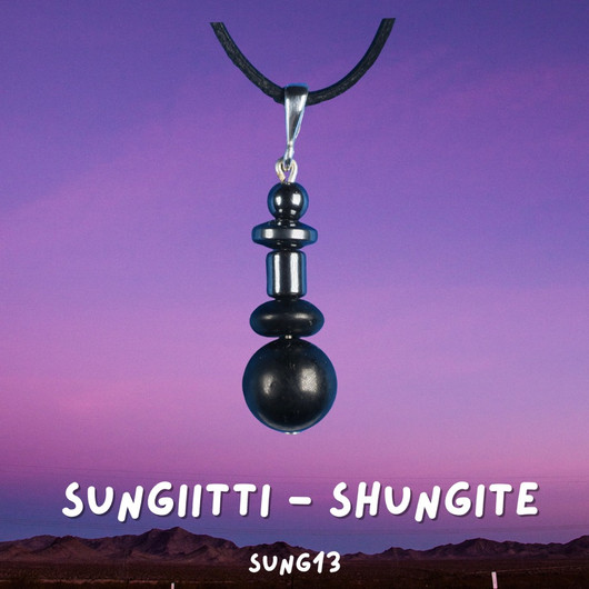 Sungiitti ja hematiitti riipus SUNG13