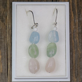 Korvakorut beryllit morganiitti, akvamariini ja heliodori 