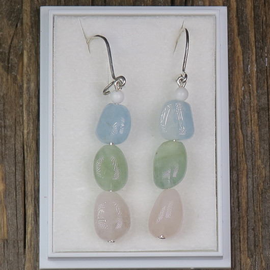 Korvakorut beryllit morganiitti, akvamariini ja heliodori 