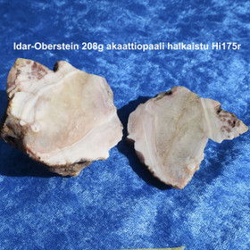 Akaattiopaali halkaistu 208g raakakivi Hi175R