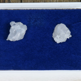 Korvakorut selestiitti enkelikivi kidesykerö nappikorvakorut  SEL9