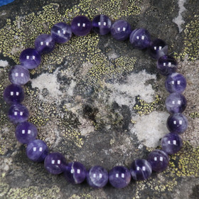 Rannekoru ametisti tumma 8mm 18cm ELSA