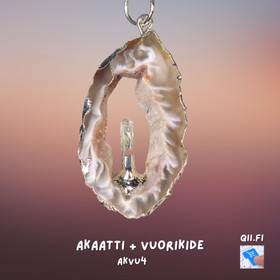 Riipus akaattisiivu, keskellä vuorikide AKVU4