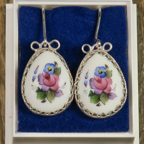 Korvakorut filigraani emalikukat ruusu CL5