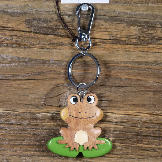 Avaimenperä sammakko 5cm, puuta