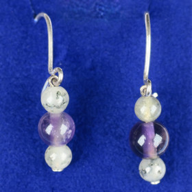 Korvakorut labradoriitti ja ametisti 4-6-4mm