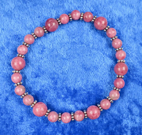 Rannekoru rodoniitti extra-laatu. Hopeakukka somistein. ROD86h