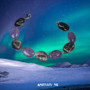 Rannekoru ametisti, 925-hopealaatoissa Suomi-aiheisia kuvia 19cm nro4E