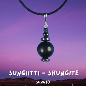 Sungiitti ja hematiitti riipus SUNG10