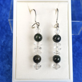 Korvakorut vihreä turmaliini ja vuorikide TUULIA