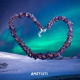 Helmet tummat ametistihelmet paksu sipsi