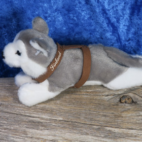 Magneetti-pehmolelu husky valjaissa Finland 17cm