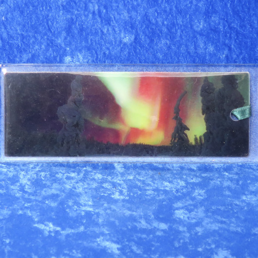 3D-kirjanmerkki revontulet