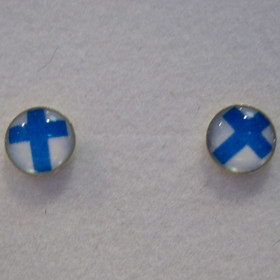 Nappikorvakorut Suomen lippu 5mm