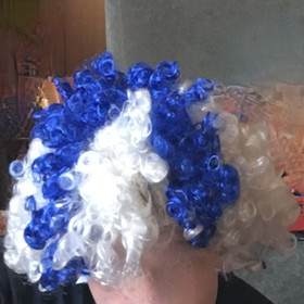  Peruukki Suomen lippu, sinivalkoinen