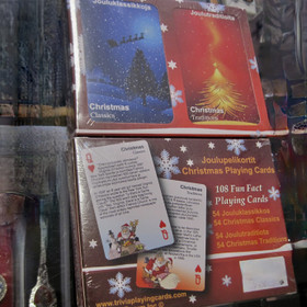 Pelikortit Joulutraditiot 2 korttipakkaa, suomi-englanti