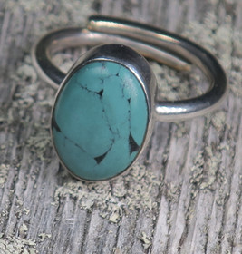 Hopeasormus turkoosi rekonst. 18mm