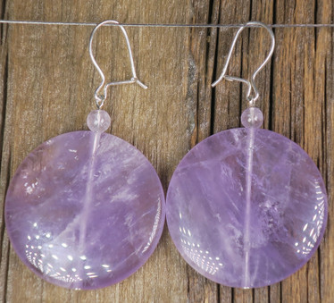 Korvakorut ametisti 30mm kiekko VIOLA30