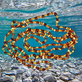 Meripihkahelmet 200cm pitkät, moniväriset sipsimalli