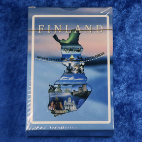 Pelikortit Suomen kartalla nähtävyyksiä, muovipinnoitettu