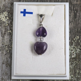 Riipus kaksi ametistisydäntä SANNI9
