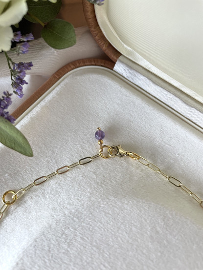 Drip Drop Amethyst Lux-kaulakoru, ametisti-makeanvedenhelmi
