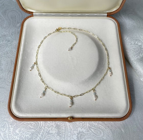 Drip Pearls Sueno - kaulakoru, akvamariini