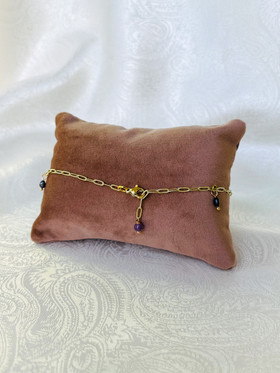 Drip Pearls Morado-nilkkaketju, makeanvedenhelmi