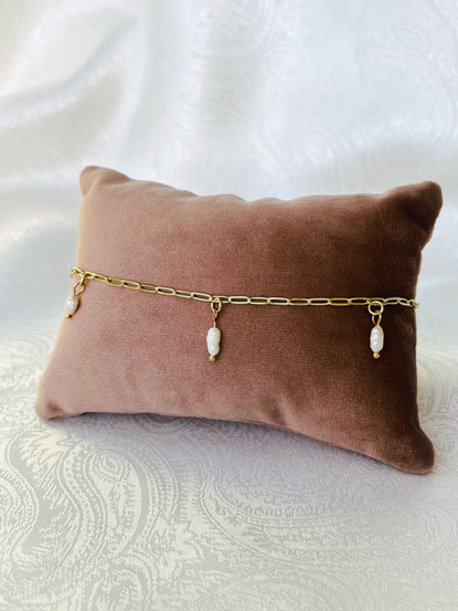 Drip Pearls Ivory-nilkkaketju, makeanvedenhelmi