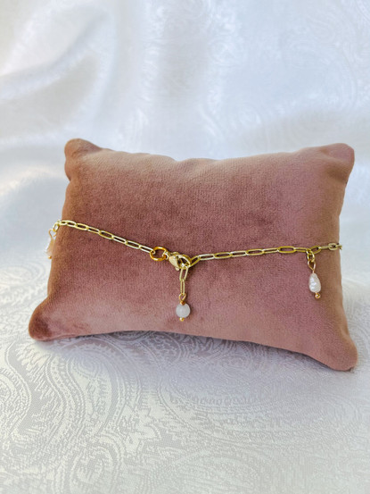Drip Pearls Ivory-nilkkaketju, makeanvedenhelmi