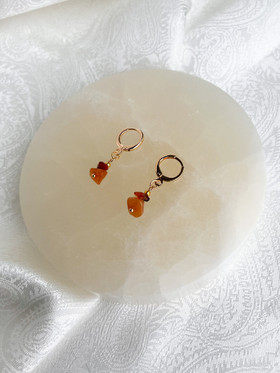 Sunset - korvakorut, karneoli-akaatti