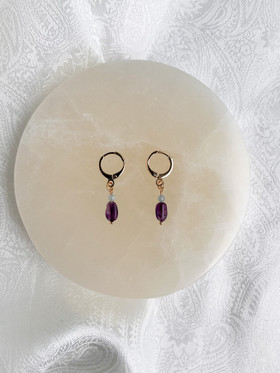 Night Mist - korvakorut, akvamariini-ametisti