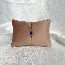 Thalassa-rannekoru, lapis lazuli-akaatti