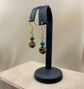 Pawla-korvakorut, tiikerinsilmä-akaatti