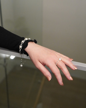 Pearlfection-sormus, makeanvedenhelmi-vuorikristalli