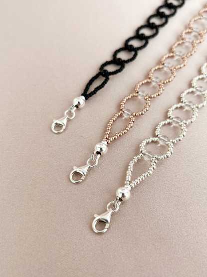 Infinity Choker Hopea-kaulakoru,vuorikristalli