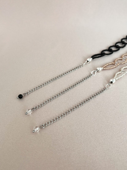 Infinity Choker Hopea-kaulakoru,vuorikristalli