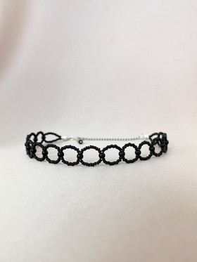 Infinity Choker Musta-kaulakoru, onyx