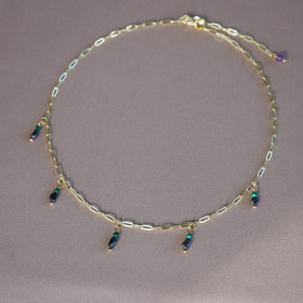 Drip Pearls Manifesto -kaulakoru, malakiitti