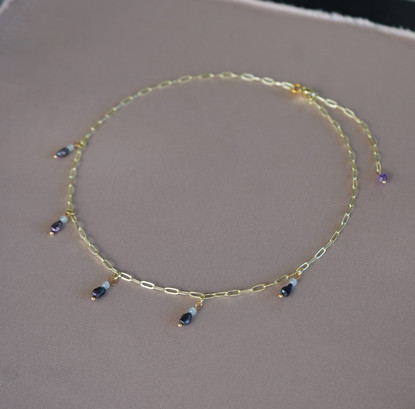 Drip Pearls Sosiego - kaulakoru, akvamariini