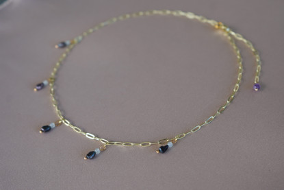 Drip Pearls Sosiego - kaulakoru, akvamariini